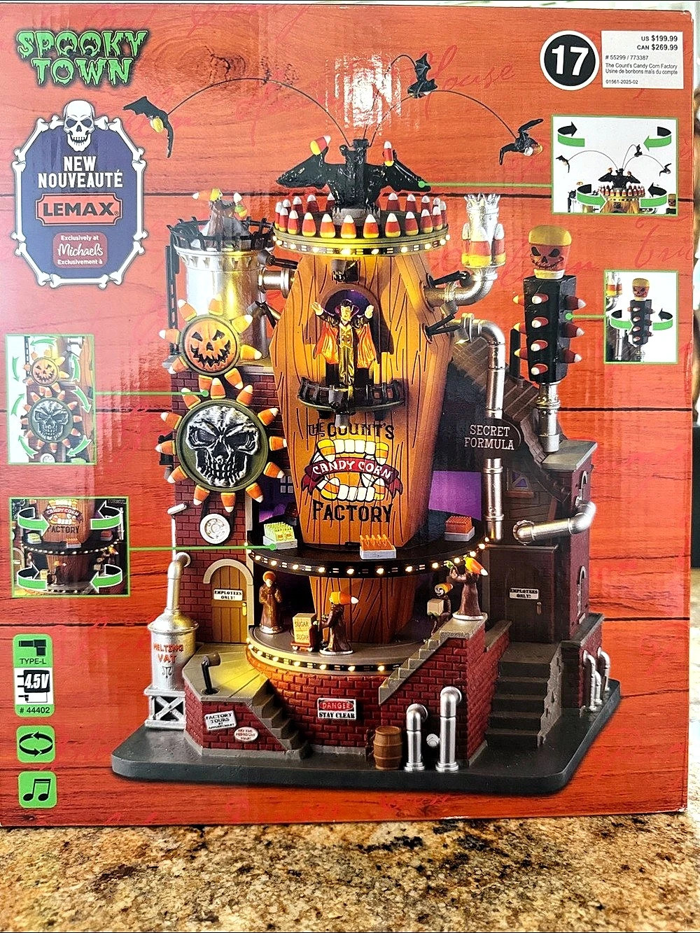 Lemax The Count's Candy Corn Factory Halloween Village Decor NIB